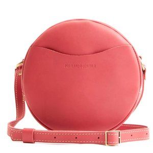 Leather Circle Crossbody Bag
